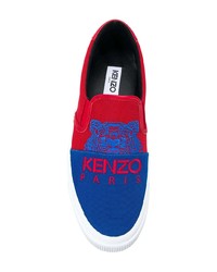 mehrfarbige Slip-On Sneakers aus Segeltuch von Kenzo