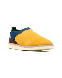 mehrfarbige Slip-On Sneakers aus Wildleder von Suicoke