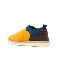 mehrfarbige Slip-On Sneakers aus Wildleder von Suicoke