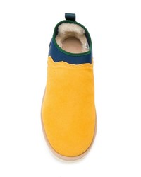 mehrfarbige Slip-On Sneakers aus Wildleder von Suicoke