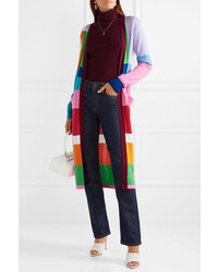 mehrfarbige Strickjacke mit einer offenen Front mit geometrischem Muster von Mary Katrantzou
