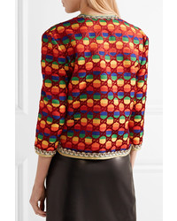mehrfarbige Tweed-Jacke von Gucci