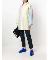 mehrfarbige vertikal gestreifte Bluse mit Knöpfen von Marni