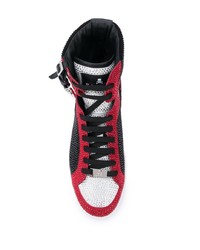 mehrfarbige verzierte hohe Sneakers aus Leder von Philipp Plein