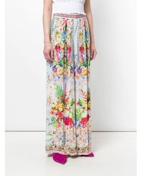 mehrfarbige weite Hose mit Blumenmuster von Camilla