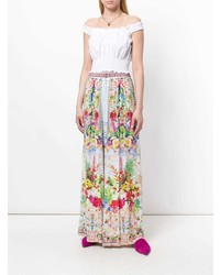 mehrfarbige weite Hose mit Blumenmuster von Camilla