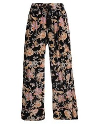 mehrfarbige weite Hose mit Blumenmuster von Free People