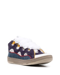 mehrfarbige Wildleder niedrige Sneakers von Lanvin