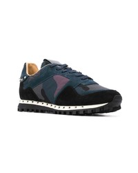 mehrfarbige Wildleder niedrige Sneakers von Valentino