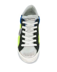 mehrfarbige Wildleder niedrige Sneakers von Philippe Model Paris