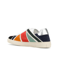 mehrfarbige Wildleder niedrige Sneakers von Paul Smith