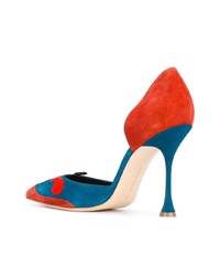 mehrfarbige Wildleder Pumps von Manolo Blahnik