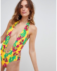 mehrfarbiger Badeanzug mit Blumenmuster von Vero Moda