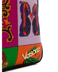 mehrfarbiger bedruckter Leder Rucksack von Versace