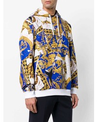 mehrfarbiger bedruckter Pullover mit einem Kapuze von Versace