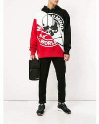 mehrfarbiger bedruckter Pullover mit einem Kapuze von Mastermind World