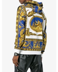 mehrfarbiger bedruckter Pullover mit einem Kapuze von Versace