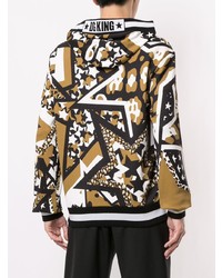 mehrfarbiger bedruckter Pullover mit einem Kapuze von Dolce & Gabbana