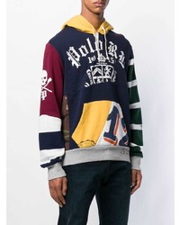 mehrfarbiger bedruckter Pullover mit einem Kapuze von Polo Ralph Lauren