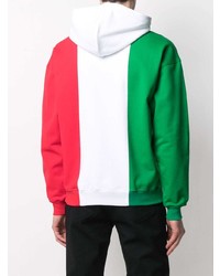 mehrfarbiger bedruckter Pullover mit einem Kapuze von Moschino
