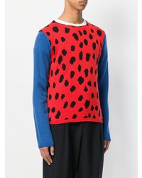 mehrfarbiger bedruckter Pullover mit einem Rundhalsausschnitt von Comme Des Garcons Homme Plus