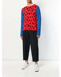 mehrfarbiger bedruckter Pullover mit einem Rundhalsausschnitt von Comme Des Garcons Homme Plus