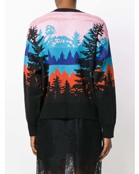 mehrfarbiger bedruckter Pullover mit einem Rundhalsausschnitt von MSGM