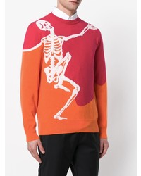 mehrfarbiger bedruckter Pullover mit einem Rundhalsausschnitt von Alexander McQueen