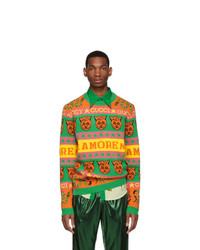 mehrfarbiger bedruckter Pullover mit einem Rundhalsausschnitt von Gucci