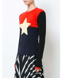 mehrfarbiger bedruckter Pullover mit einem Rundhalsausschnitt von Dvf Diane Von Furstenberg