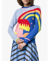 mehrfarbiger bedruckter Pullover mit einem Rundhalsausschnitt von Mira Mikati