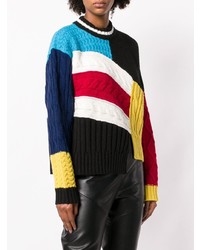 mehrfarbiger bedruckter Pullover mit einem Rundhalsausschnitt von MSGM