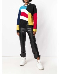 mehrfarbiger bedruckter Pullover mit einem Rundhalsausschnitt von MSGM