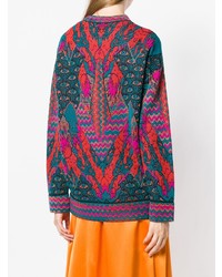 mehrfarbiger bedruckter Pullover mit einem Rundhalsausschnitt von M Missoni