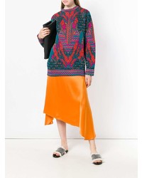 mehrfarbiger bedruckter Pullover mit einem Rundhalsausschnitt von M Missoni