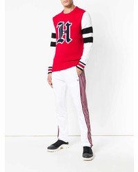 mehrfarbiger bedruckter Pullover mit einem Rundhalsausschnitt von Tommy Hilfiger