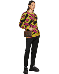 mehrfarbiger bedruckter Pullover mit einem Rundhalsausschnitt von Versace