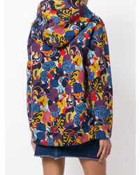 mehrfarbiger bedruckter Pullover mit einer Kapuze von La Doublej