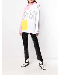 mehrfarbiger bedruckter Pullover mit einer Kapuze von MSGM