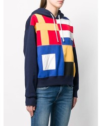 mehrfarbiger bedruckter Pullover mit einer Kapuze von Polo Ralph Lauren