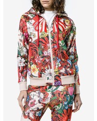 mehrfarbiger bedruckter Pullover mit einer Kapuze von Gucci