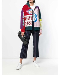 mehrfarbiger bedruckter Pullover mit einer Kapuze von Mira Mikati