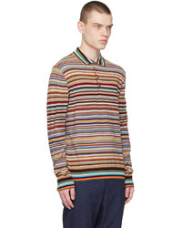 mehrfarbiger bedruckter Wollpolo pullover von Paul Smith