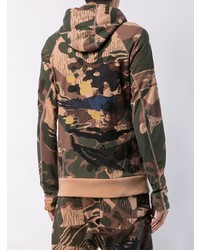 mehrfarbiger Camouflage Pullover mit einem Kapuze von 11 By Boris Bidjan Saberi