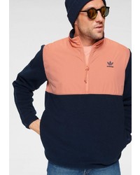 mehrfarbiger Fleece-Pullover mit einem Reißverschluss am Kragen von adidas Originals