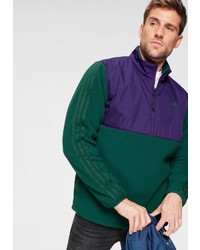 mehrfarbiger Fleece-Pullover mit einem Reißverschluss am Kragen von adidas Originals