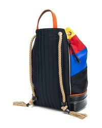 mehrfarbiger horizontal gestreifter Leder Rucksack von JW Anderson