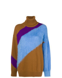 mehrfarbiger horizontal gestreifter Oversize Pullover