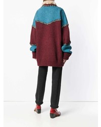 mehrfarbiger horizontal gestreifter Oversize Pullover von Dsquared2