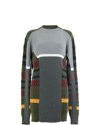 mehrfarbiger horizontal gestreifter Oversize Pullover von Y/Project